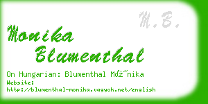 monika blumenthal business card